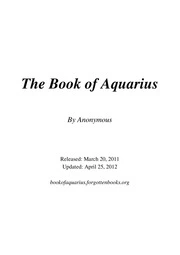 The Book of Aquarius : Anonymous : Free Download, Borrow, and Streaming : Internet Archive